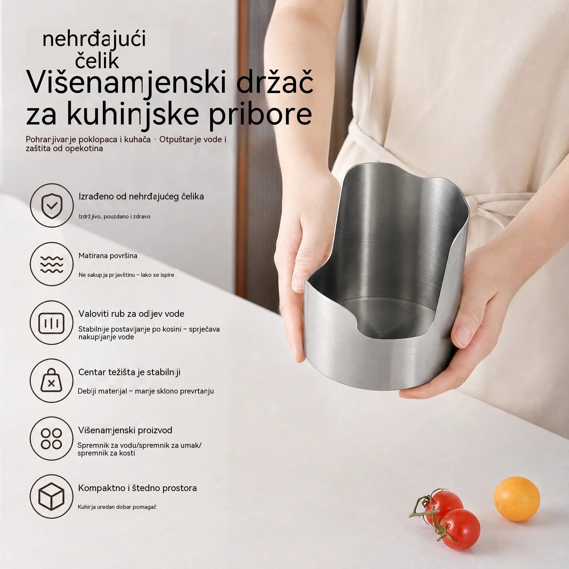 🔥🥄 Višenamjenski organizator kuhinjskog pribora: sve uredno posloženo i nadohvat ruke ✨🏠