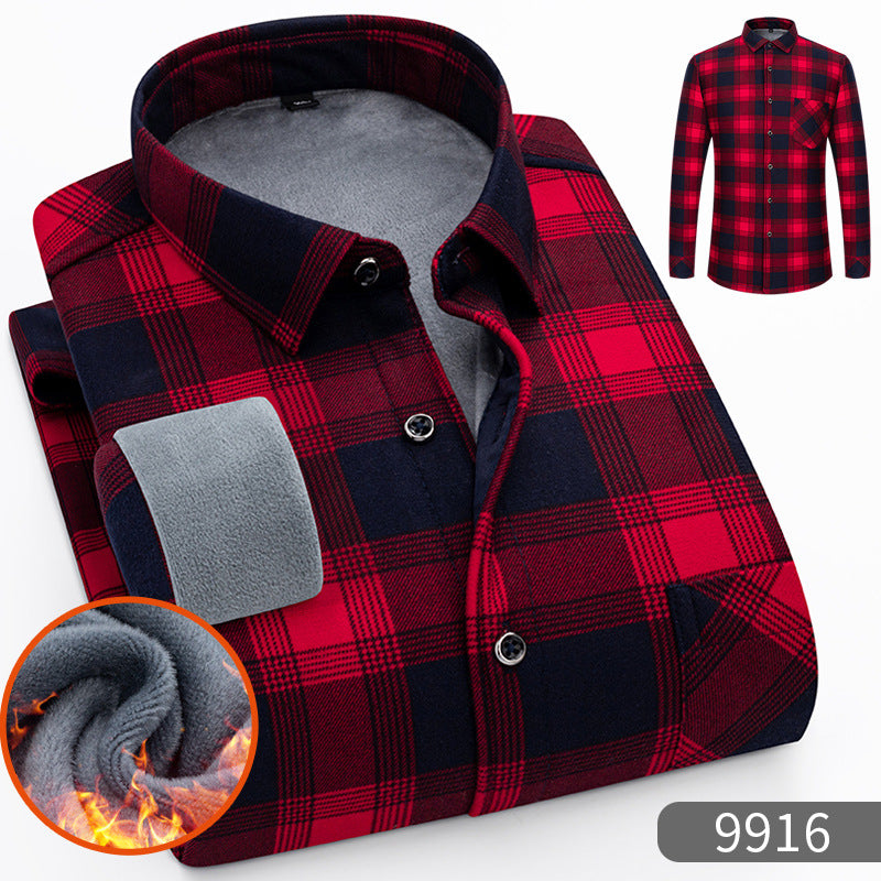 🔥✨【Compra uno, llévate otro gratis】👔【L-5XL】Camisa de manga larga de negocios cálida para otoño e invierno