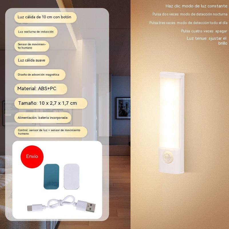 Compra 1 y recibe 1 gratis ✨ 2 piezas 26 €💡 Luz LED Magnética Inteligente con Sensor de Movimiento – ¡Iluminación Automática para Cada Rincón!