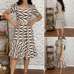 🌺Nuevo modelo 2025🌺【S-5XL】Vestido de cola de pez que ajusta la cintura.