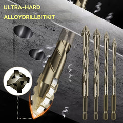 【4+5+6+8+10+12 mm】 | Set spiralnih svrdala s 5 oštrica za teške uvjete rada