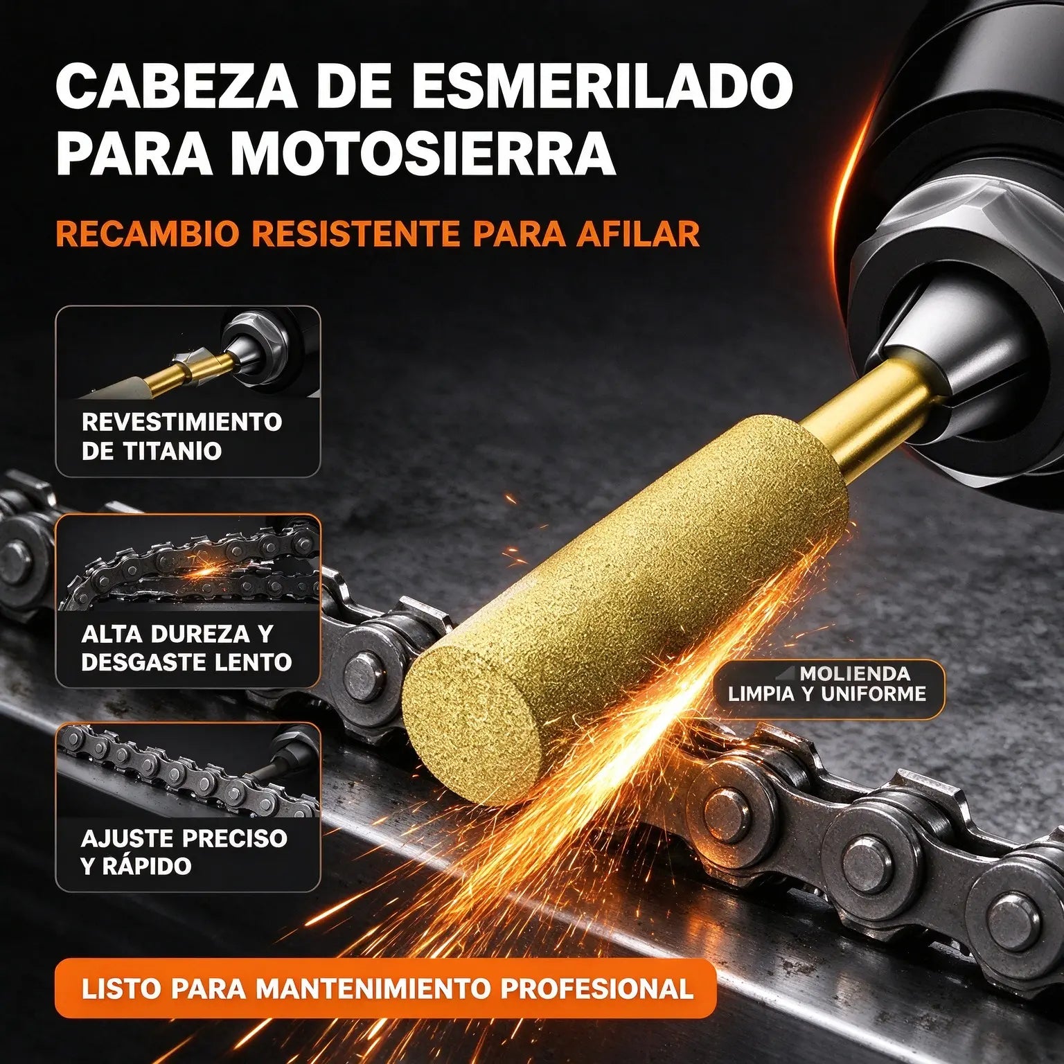 🔥【6 piezas】Amoladora de cadena, accesorios para amoladora de cadena