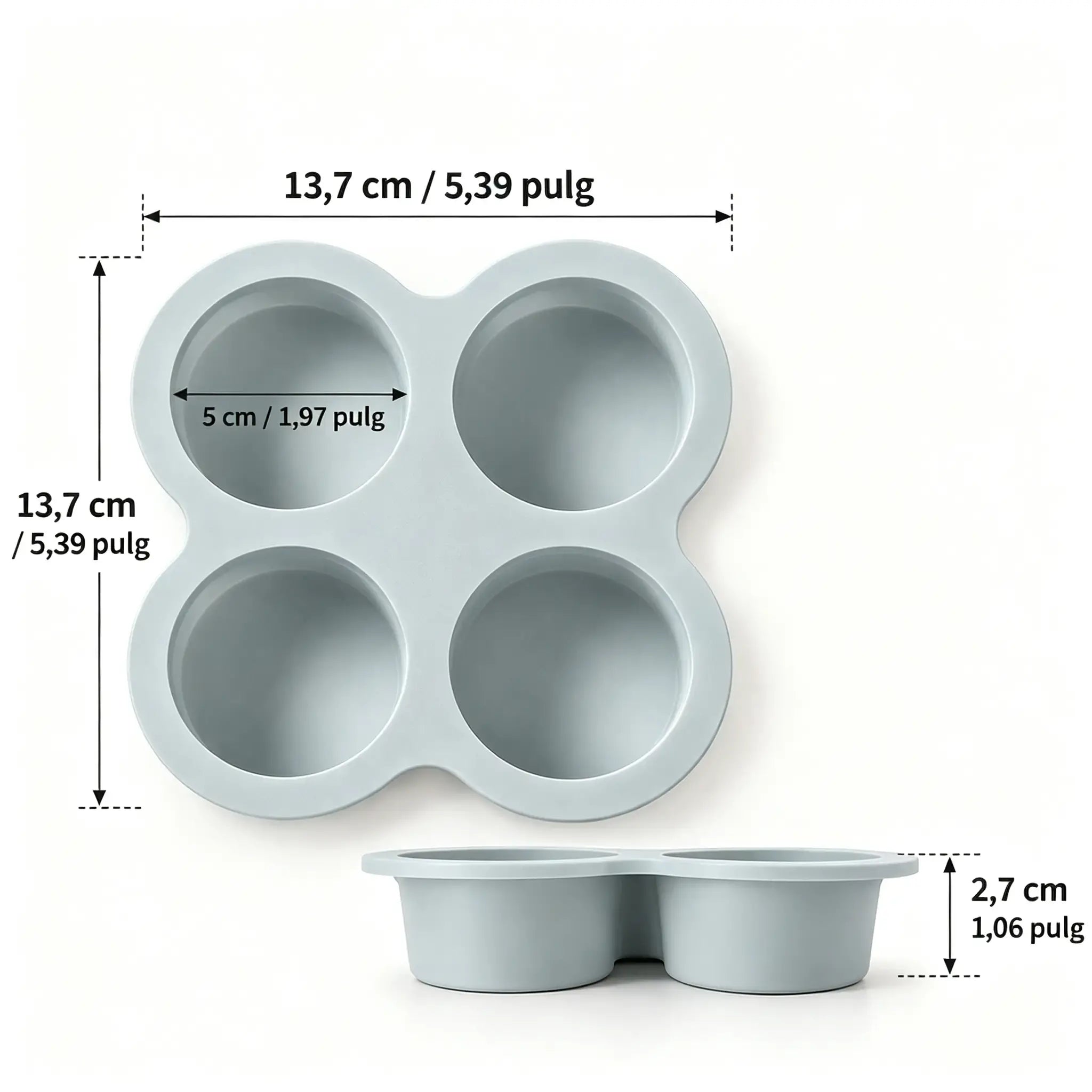 🧁【Compra uno y llévate otro gratis】✨ Moldes de silicona de grado alimenticio para hornear | DIY Chocolate, Flan y Mousse | Antiadherente y Fácil Desmolde 🍮