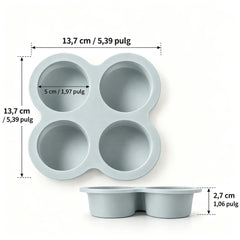 🧁【Compra uno y llévate otro gratis】✨ Moldes de silicona de grado alimenticio para hornear | DIY Chocolate, Flan y Mousse | Antiadherente y Fácil Desmolde 🍮