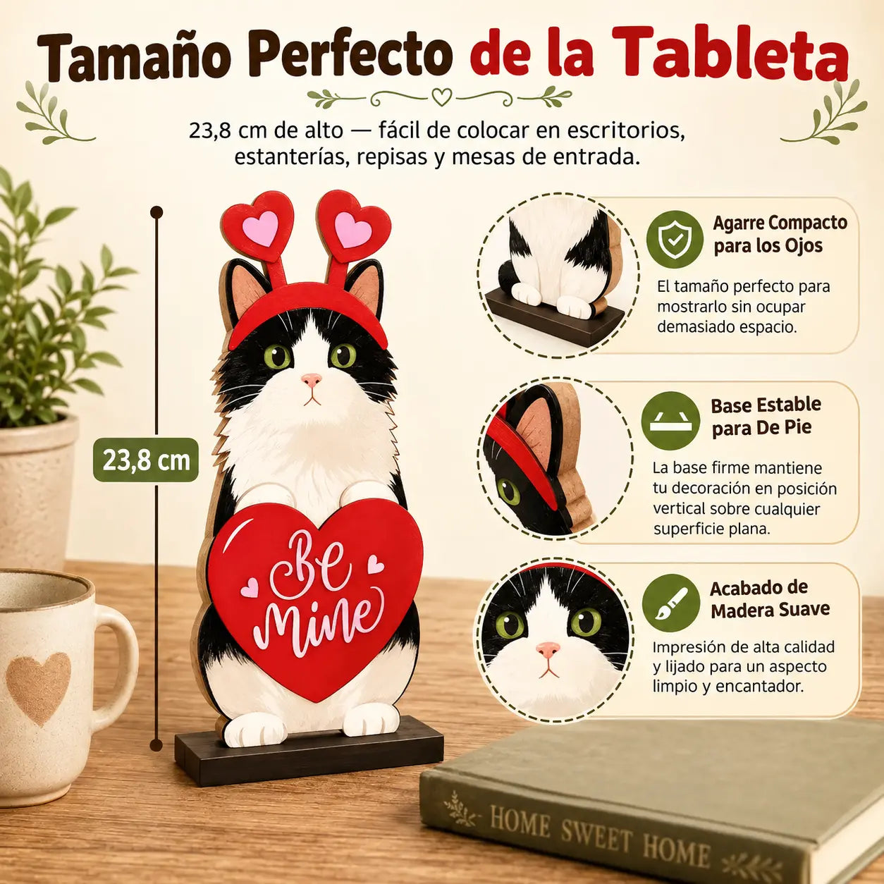 ❤️Decoración magnética de madera reemplazable para estantes