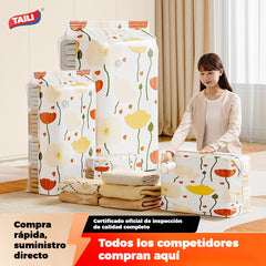 🧳【Juego de 5 piezas】💨 Bolsa de almacenamiento al vacío grande y compresible: no requiere bomba, es a prueba de fugas e ideal para ahorrar espacio en maletas y en casa ✈️
