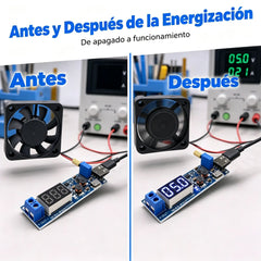 🔌【Interfaz micro + interfaz tipo C】💻 Módulo de alimentación USB ajustable – Regulador step‑up de 5V a salida múltiple (3.3‑24V) | Fuente de escritorio para todo tipo de dispositivos 🔋
