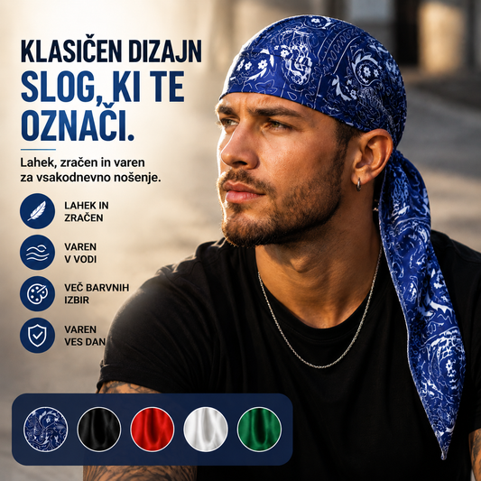 🏝【Ugoden paket – 5 kosov】Elegantna kapa/ruta v retro slogu iz zračne svile