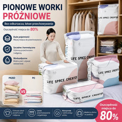 【Zestaw 5 sztuk】 Duży, kompresyjny worek próżniowy: Nie wymaga pompki, jest szczelny i idealny do oszczędzania miejsca w walizkach oraz w domu ✈️
