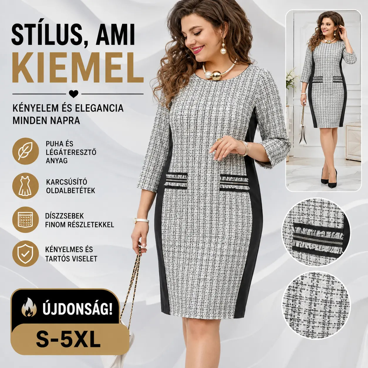🔥🌷【S-5XL】Kiváló minőségű, kényelmes és stílusos plus size ruha【Szezonvégi kiárusítás】