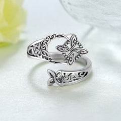 Anillo de nudo celta de plata S925 con compra 1 y llévate 1 gratis