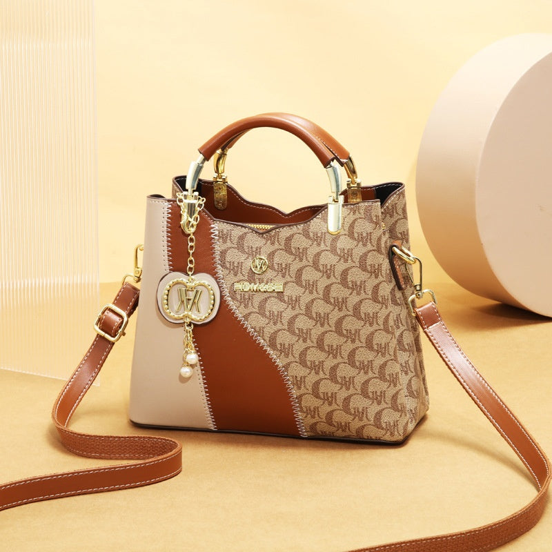 👜 ¡50% de descuento por tiempo limitado! ✨ Set de 3 piezas de bolso tipo cubo estampado [bolso cruzado + cartera + tarjetero], espacioso, estilo retro 🌼