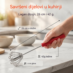 🥳Kupite 1, dobijte 1 gratis🥳💞Prodano više od 50 000 jedinica!🥚💪 50% popusta! Poluautomatska ručna pjenjača za jaja: pritisnite i zavrtite - nije potrebna struja. Pjenjača za jaja i vrhnje u sekundama. Nježno za vaša zapešća! ✨🧁