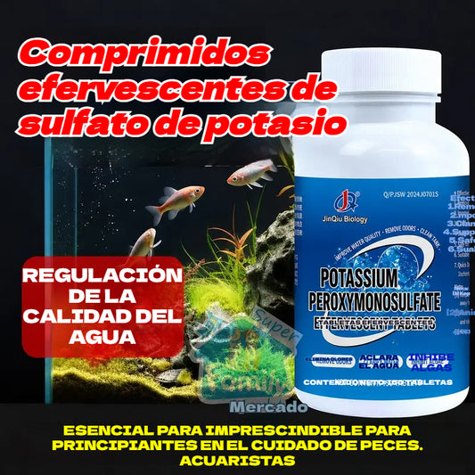 🔥【150cápsulas】🐟🌿Tabletas purificadoras de agua para acuarios con múltiples efectos: Esterilizan, eliminan el cloro y purifican el agua; aptas para acuarios y estanques.