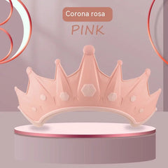 📢📢 ¡40% de descuento! ⏰ Gorro de ducha impermeable para niños, ajustable con diseño de corona de dibujos animados ✨