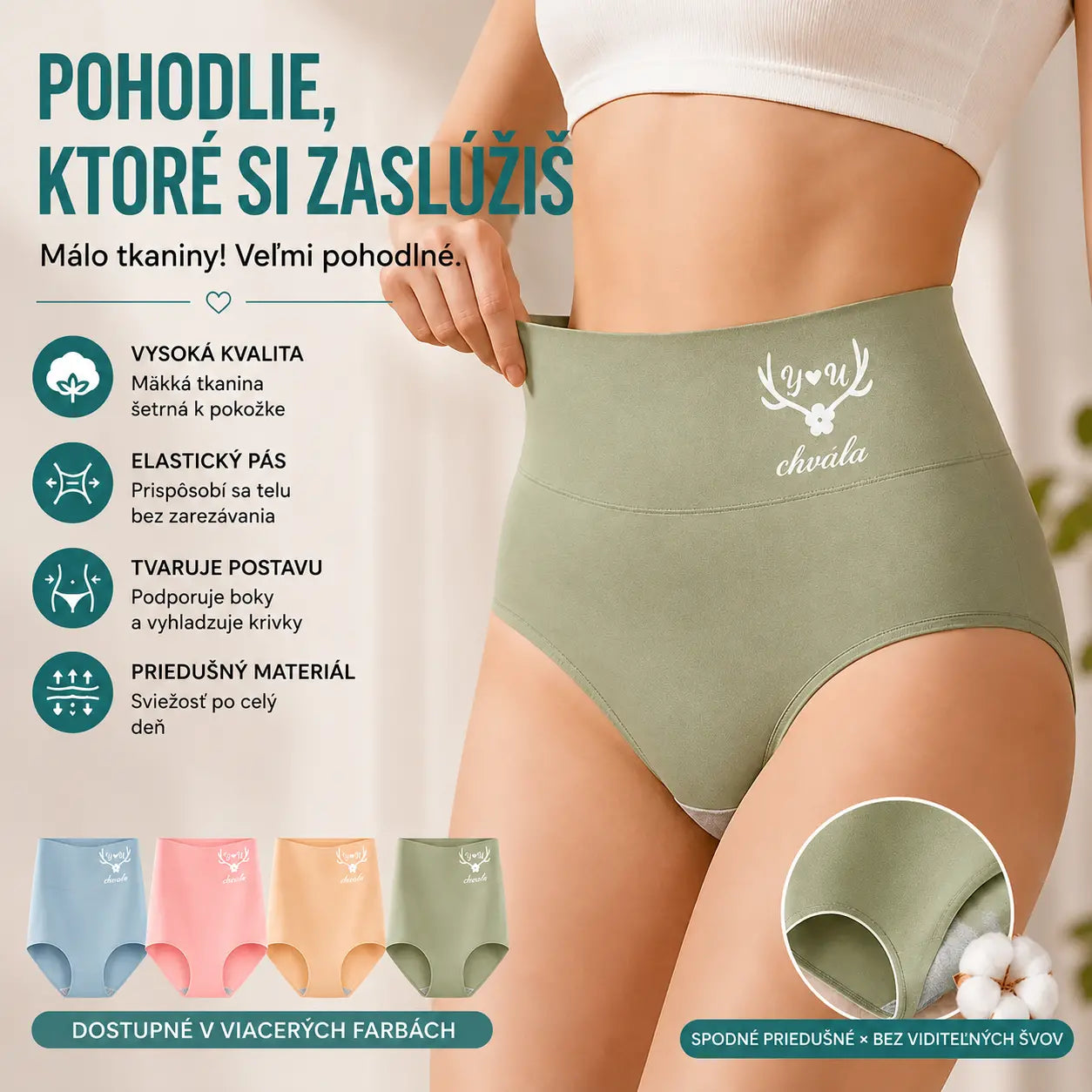 💖Posledný deň 50% zľava - 【6 kusov】Zdviháky zadku s vysokým pásom vyrobené z vysoko kvalitnej bavlny✨️ (45-95 kg)