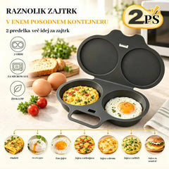 🎁2 kosa 20 evrov💥Mikrovalovni kuhalnik jajc – dvojna votlina, nelepljivo prevleka in enostavno čiščenje.🏠