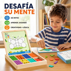 🔥【150 piezas】👶🧩Juguete de rompecabezas tangram de madera magnético, entrenamiento cerebral y juguete educativo para niños, estimula el pensamiento