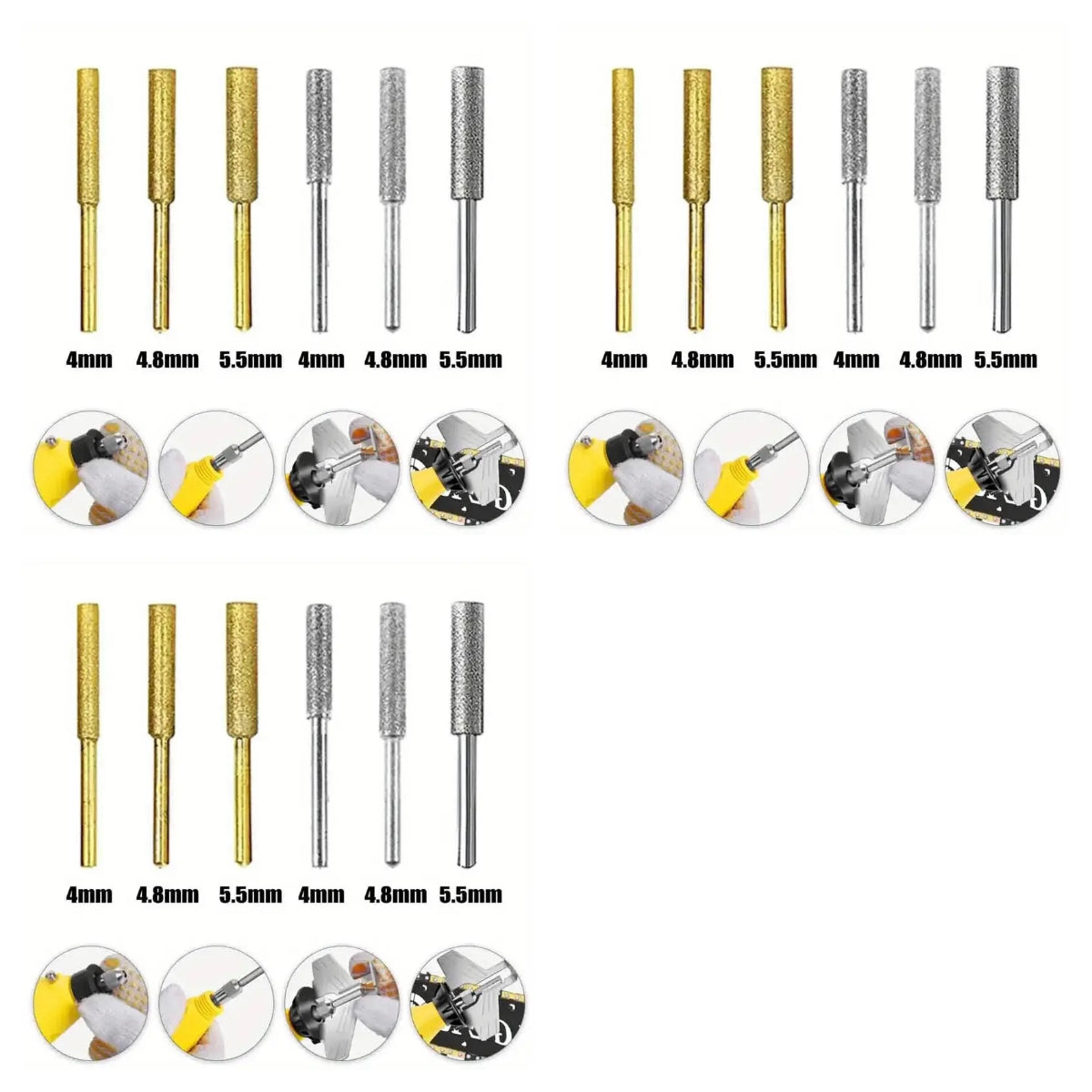 【18 piezas】Barras de amolar especiales para cadenas de motosierra