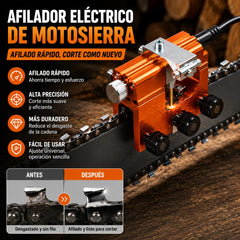 💥【50 % de descuento】🔥🧰⚡ Afilador eléctrico de motosierra con 3 cabezales de diamante — rápido y preciso