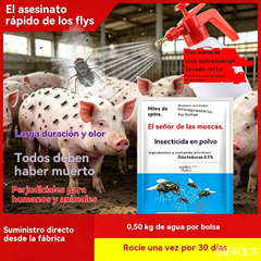 🦟Diseñado específicamente para matar mosquitos y moscas en granjas, ¡un solo paquete mata pulgas, saltamontes, cucarachas, moscas y mosquitos!