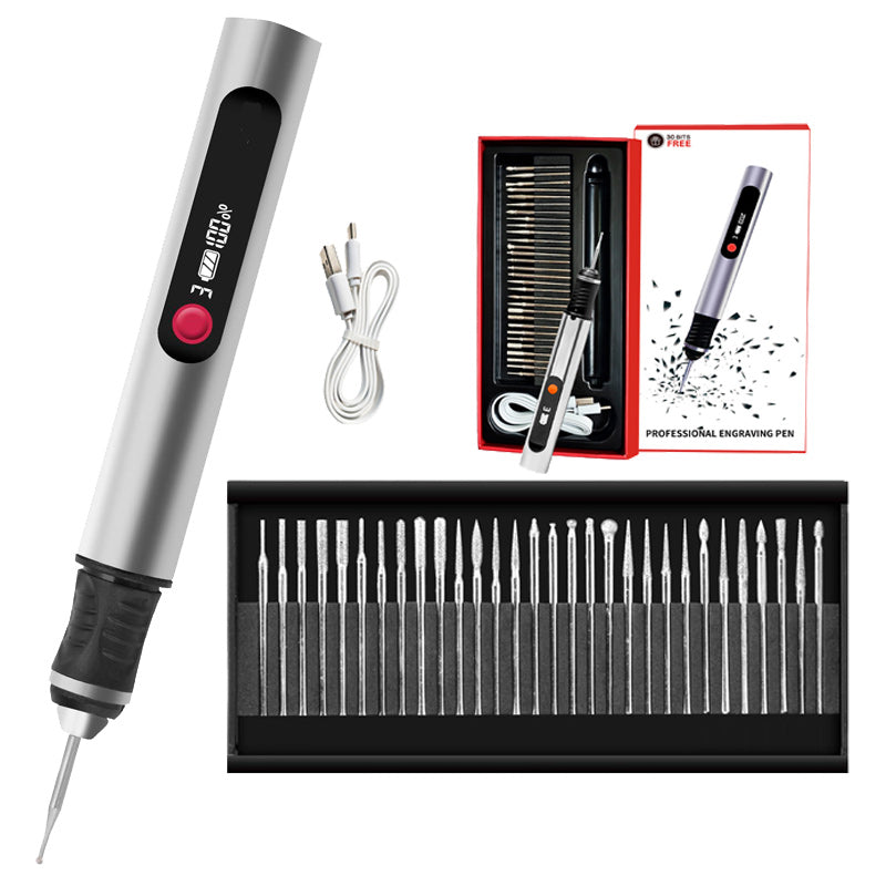 1 juego 31 euro✨Bolígrafo esculpidor recargable de iones de litio multifuncional, adecuado para decoración de uñas y pulido eléctrico.