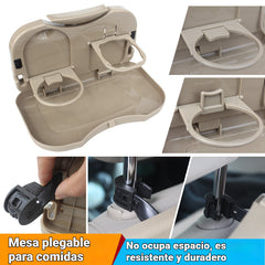 🚗Mesa de comedor pequeña para coche, mesa plegable con función de almacenamiento.
