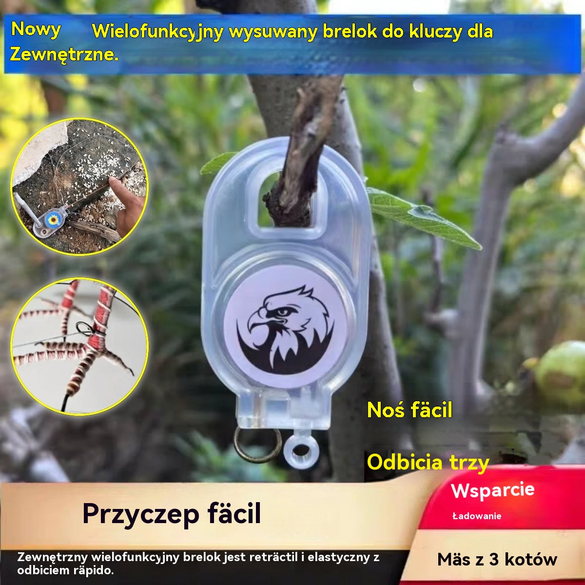【Kup 2, otrzymaj 2 gratis】Pułapka sprężynowa do użytku na zewnątrz, samoblokująca pułapka o wysokiej czułości.Dzięki funkcji automatycznego odbijania, łatwe łapanie ptaków i drobiu