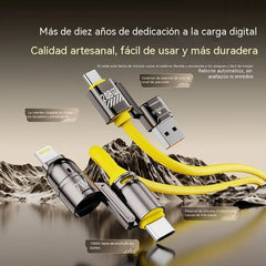 🔥Compre 1 y obtenga 1 gratis（2 piezas） 🔥Cable de carga rápida 4 en 1 de 240 W（2 metros de largo）⚡📱