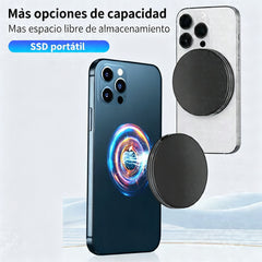 【8TB】🧲 SSD externo magnético de 2 TB | ⚡ Lectura ultrarrápida de 1050 MB/s | USB 3.1 5 Gbps | Disco fino portátil para portátil, sobremesa y móvil 💻📱