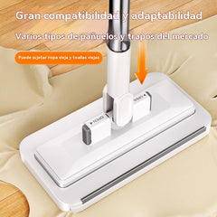🔥【Set de 4】Trapeador multifuncional con clip de tela, nuevo trapeador doméstico que no requiere lavado