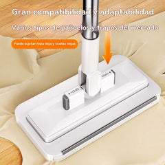 🔥【Set de 4】Trapeador multifuncional con clip de tela, nuevo trapeador doméstico que no requiere lavado