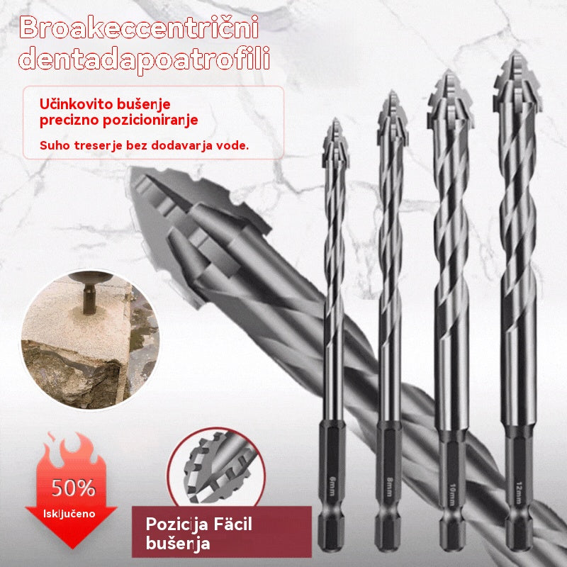 【4+5+6+8+10+12 mm】 | Set spiralnih svrdala s 5 oštrica za teške uvjete rada