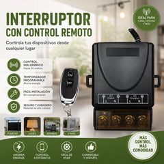🔌 Control Remoto Inalámbrico 220V – ¡Enciende Bombas, Motores y Luces Sin Cableado! ✨