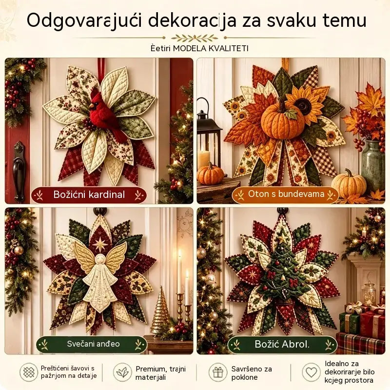 🎇🎄Set za šivanje prošivenih božićnih ukrasa za vrata (7 dizajna)