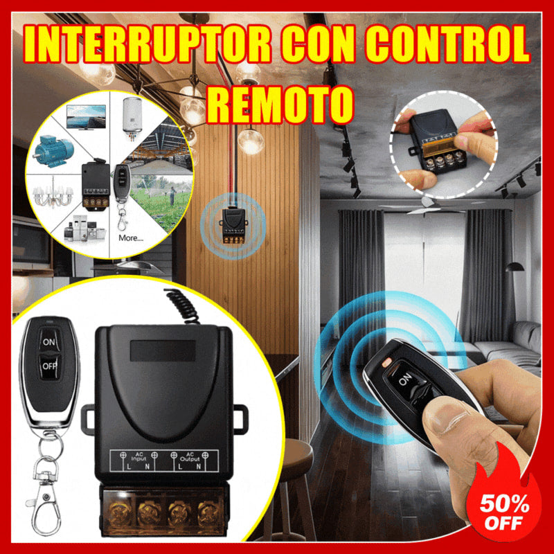 🔥🔥🔌Interruptor de control remoto inalámbrico de 220 V, interruptor de control remoto para motor de bomba de agua, control remoto inalámbrico para luminarias.