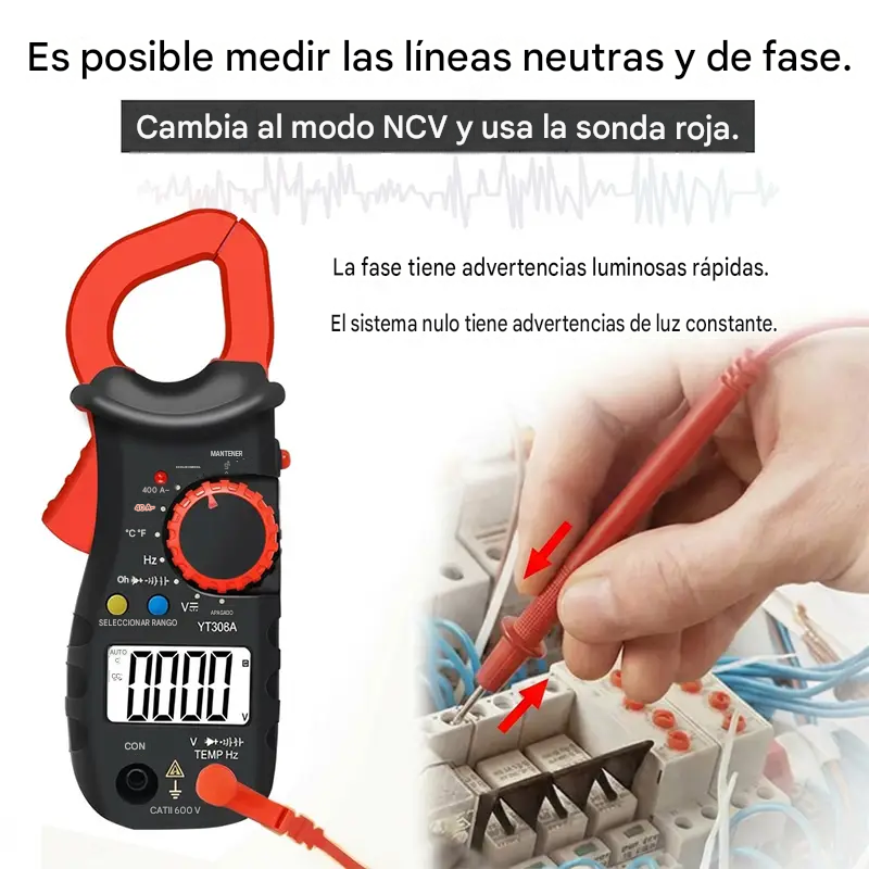 ⚡️ ¡Reparaciones eléctricas sin miedo! Pinzas YT306L: ¡Mide la corriente sin cortar cables y sin esfuerzo! 🛠️💡