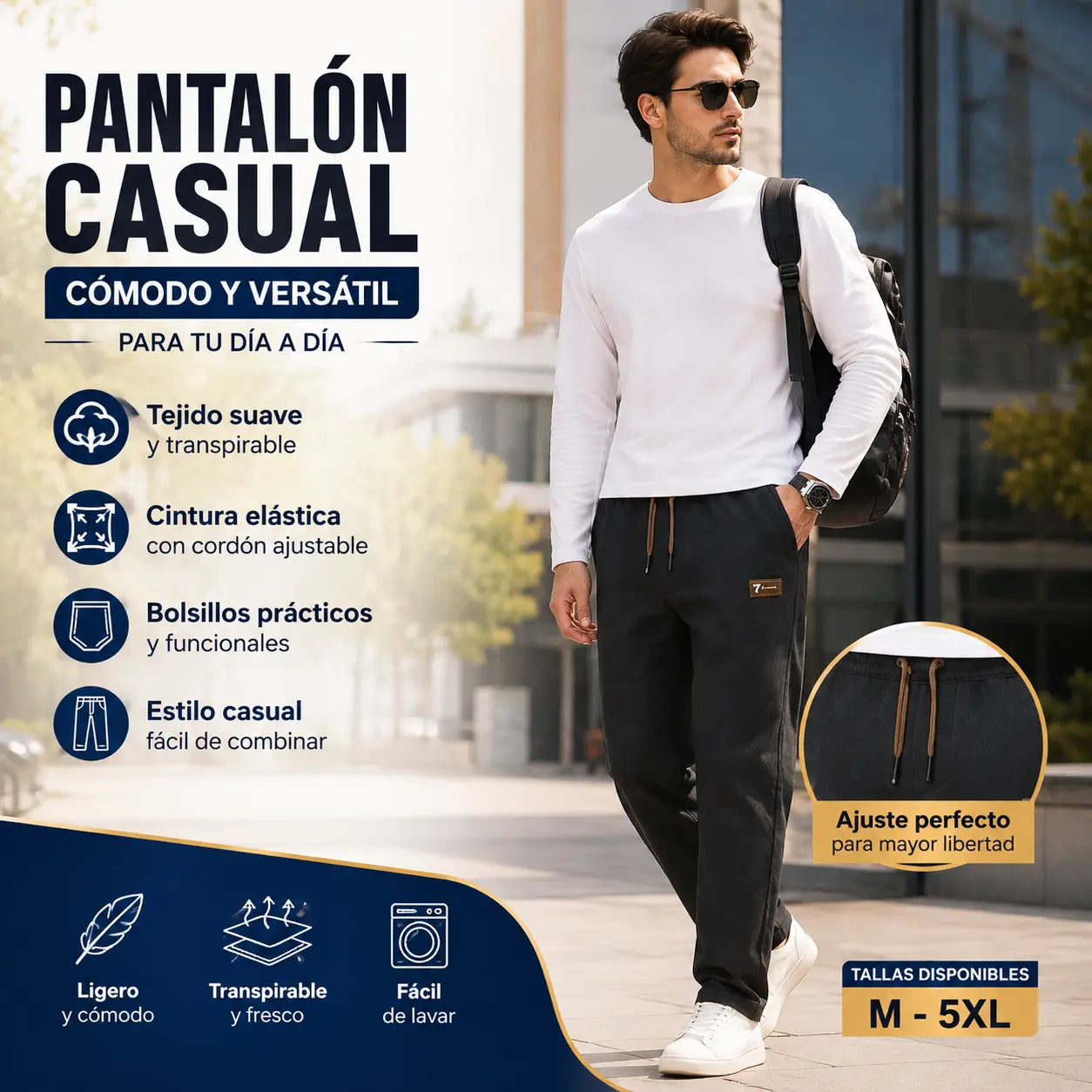 🔥🔥【Oferta especial】Pantalones casuales de algodón nuevos de alta calidad