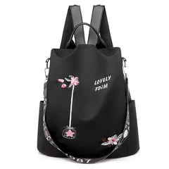 Mochila de viaje antirrobo bordada de gran capacidad