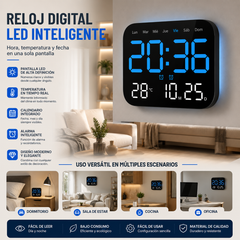 🕰️ ¡Más de 50.000 unidades vendidas! 🛏️ Reloj digital para el hogar y la oficina: ¡despierte suavemente y olvídese de las alarmas molestas! Brillo ajustable, funcionamiento silencioso por la noche. 🌙