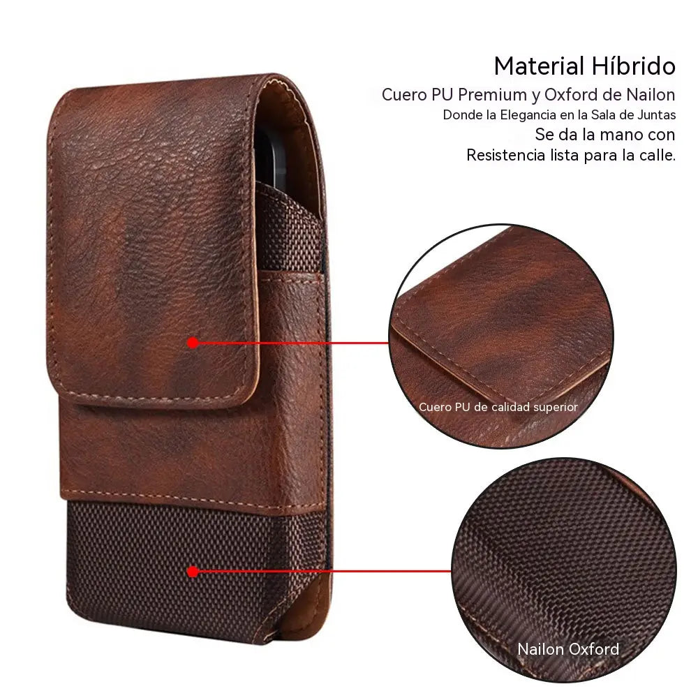 🔥 Funda para Móvil con Clip para Cinturón – Cierre Magnético, Resistente y con Ranura para Tarjetas