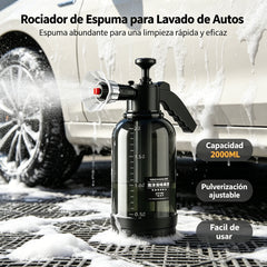 🚗 Pulverizador de espuma manual de alta presión con boquilla ajustable – ideal para coches, jardín y limpieza multiusos.