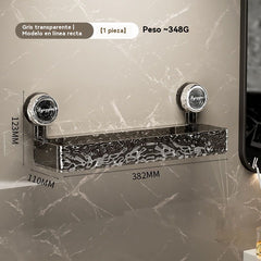 🧼🫧Estante de almacenamiento con ventosas sin necesidad de taladrar, ideal para cocinas y baños.