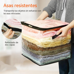 【3 piezas】🔥Oferta por tiempo limitado: 49% de descuento 📦Bolsa de almacenamiento de plástico transparente, grande, resistente y gruesa para ropa, mudanzas y almacenamiento