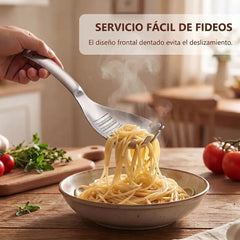 🥄🔪 Cuchara Multifuncional de Acero Inoxidable – Ralla Jengibre, Muele Ajo, Hace Purés y Cuela 🧄🥕