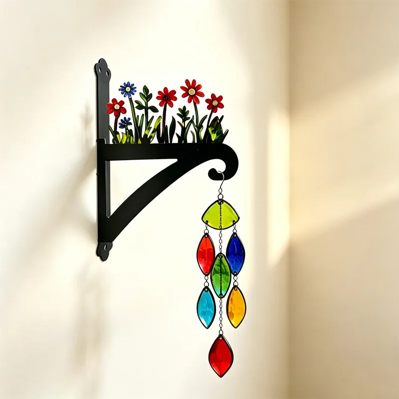 🐦【Decoración de jardín 2026】Soporte de pared de hierro forjado para macetas, gancho decorativo estilo retro con pájaros y flores para el jardín (6 diseños) ✨
