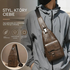 🎒 Wodoodporna torba na ramię w stylu retro, wykonana z prawdziwej skóry: niezbędny element wyposażenia na codzienne dojazdy do pracy.