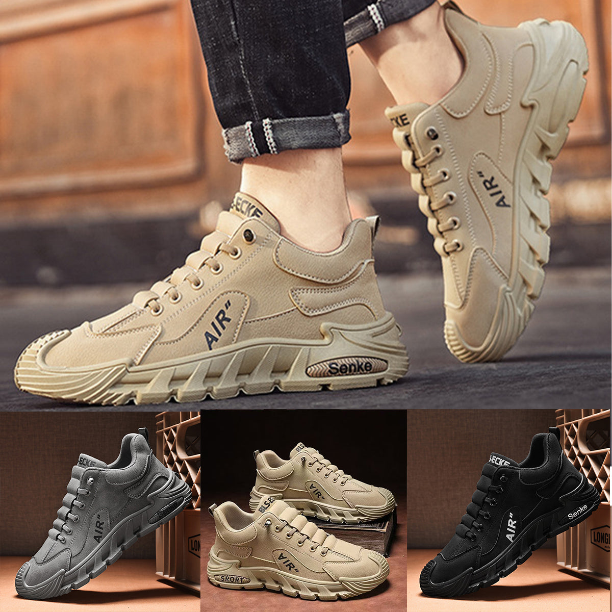 🔥✨【Nuevos estilos de otoño】(39-44) Zapatos casuales de hombre impermeables y transpirables, con suela suave y cómodos de llevar.