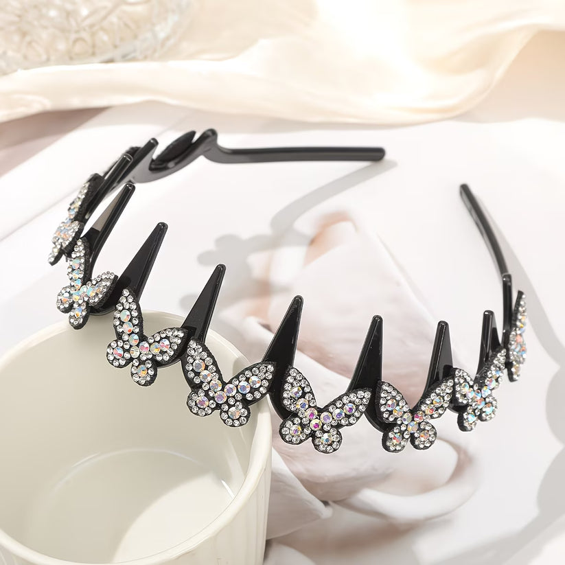 【4 piezas 】✨ Diademas Onduladas con Peine Antideslizante  – Sujeción Firme, Cómodas y Estilo Natural 💁‍♀️