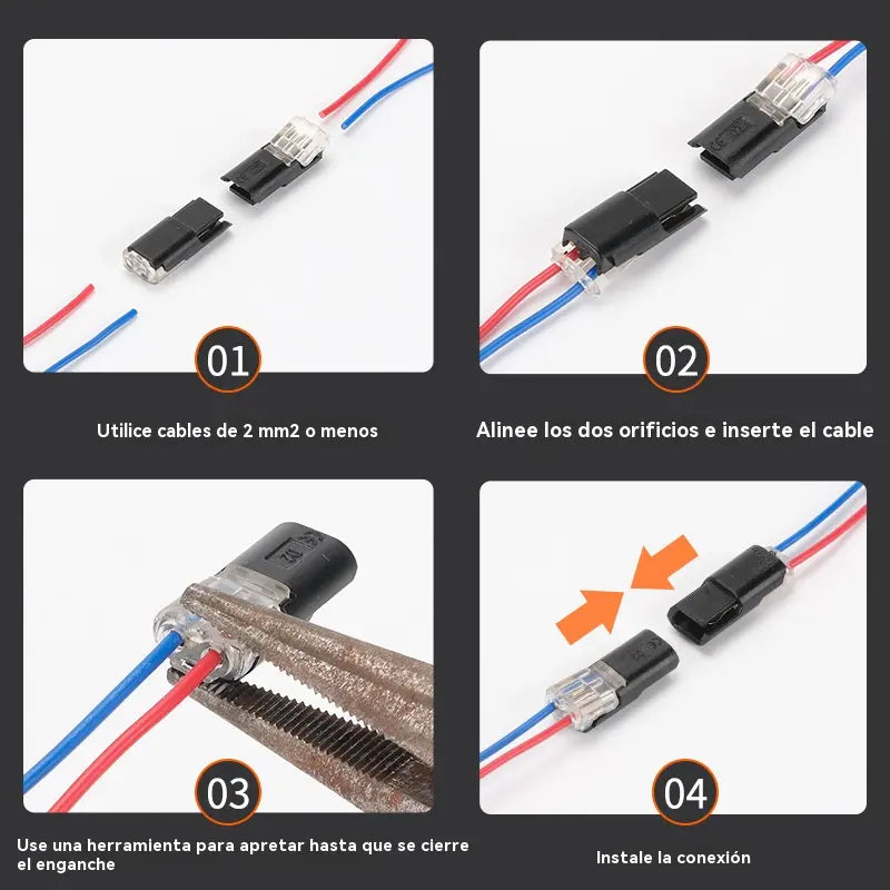 【60 unidades】🏆 Bloques de terminales LED sin soldadura ni pelado